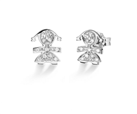 Orecchini Le Bebé Donna I Pavè in Oro bianco Diamante 0.10 Ct LBB016 - LBB016